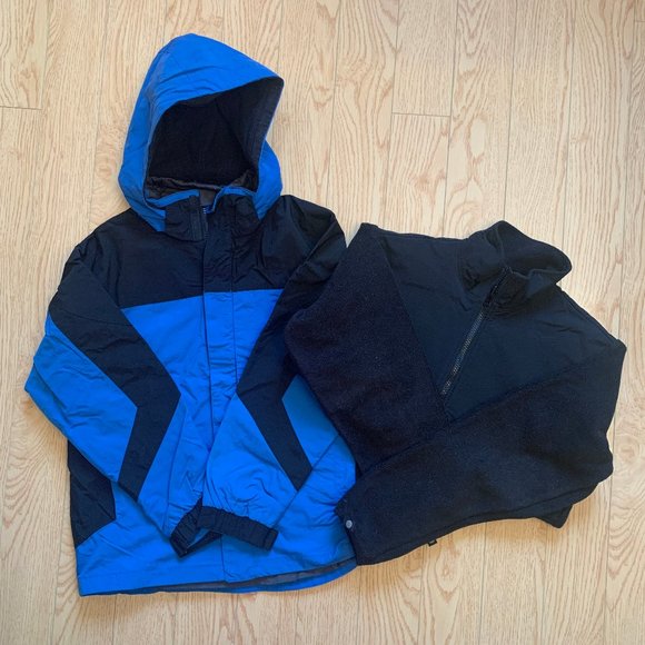 Boy's Winter 2 piece Parka Coat Jacket Fleece Blue